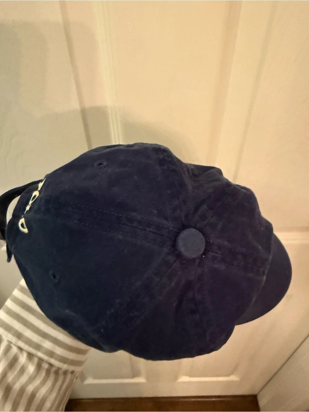 Ralph Lauren Kids Navy Baseball Cap with Cream Polo Logo